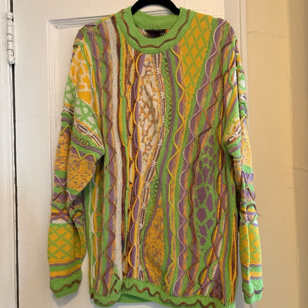 Colorful Patterned Coogi-Inspired Sweater